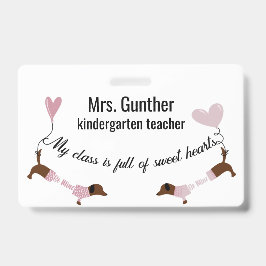 Schattige Valentijnsdag School Leraar Badge
