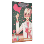 Schattige Valentijnsdag wetenschapper Klembord (Rechts)