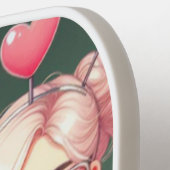 Schattige Valentijnsdag wetenschapper Pickleball Paddle (Links Detail)