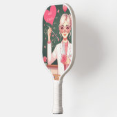 Schattige Valentijnsdag wetenschapper Pickleball Paddle (Links)