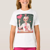 Schattige Valentijnsdag wetenschapper T-shirt (Voorkant)