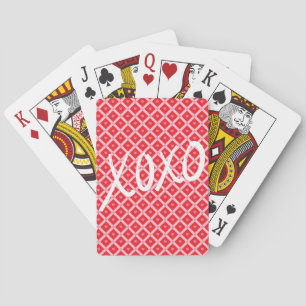 Schattige Valentijnsdag XOXO Pokerkaarten