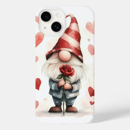Schattige Valentijnse Gnoom: met een Roos Case-Mate iPhone Case (Achterkant)