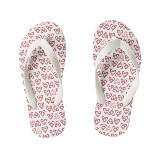 Schattige Valentijnsharten – Liefde & Romantisch O Kinder Teenslippers (Voetbed)