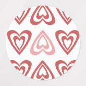 Schattige Valentijnsharten – Liefde & Romantisch O Labels (Design 2)