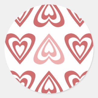 Schattige Valentijnsharten – Liefde & Romantisch O Ronde Sticker