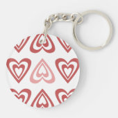 Schattige Valentijnsharten – Liefde & Romantisch O Sleutelhanger (Achterkant)
