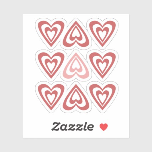 Schattige Valentijnsharten – Liefde & Romantisch O Sticker (Vel)