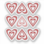 Schattige Valentijnsharten – Liefde & Romantisch O Sticker (Voorkant)