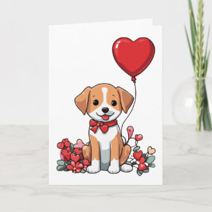 Schattige Valentijnshond Kaart