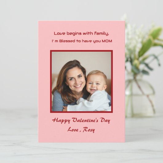 Schattige Valentijnskaart voor kinderen Feestdagenkaart (Staand voorkant)