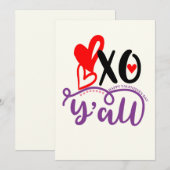 Schattige Valentijnskaart | XO Love Hearts Feestdagenkaart (Voorkant / Achterkant)