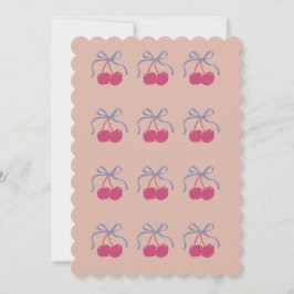 Schattige Valentijnskaarten, kers illustratie wens Feestdagenkaart