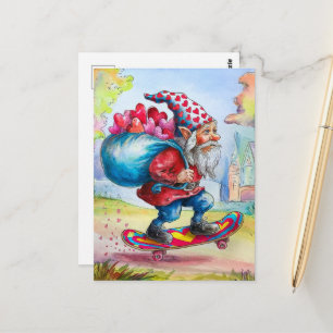 Schattige Valentijnskabouter Briefkaart