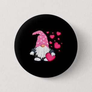 Schattige Valentijnskabouter met hartballon Vrede  Ronde Button 5,7 Cm