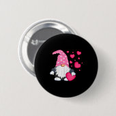 Schattige Valentijnskabouter met hartballon Vrede Ronde Button 5,7 Cm (Voorkant /achterkant)