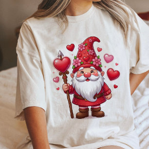 Schattige Valentijnskabouter met liefdeshartjes en Tri-Blend Shirt