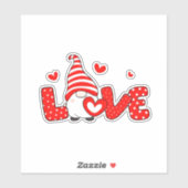 Schattige valentijnskabouter sticker (Vel)