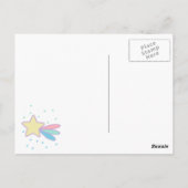 Schattige vallende ster komeet briefkaart (Achterkant)