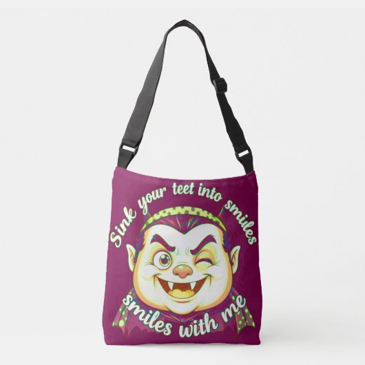 schattige vampier crossbody tas (Voorkant)