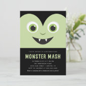 Schattige Vampier Monster Mash Halloween-feest Kaart (Staand voorkant)