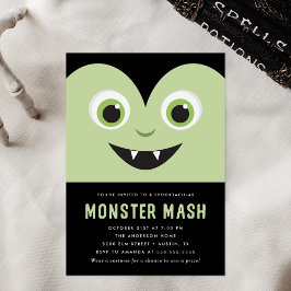 Schattige Vampier Monster Mash Halloween-feest Kaart