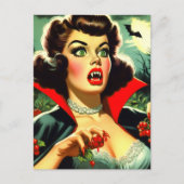 Schattige vampier pin-up briefkaart (Voorkant)
