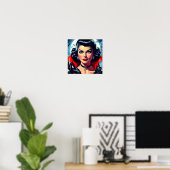 Schattige Vampier Pin-up Poster (Thuiskantoor)