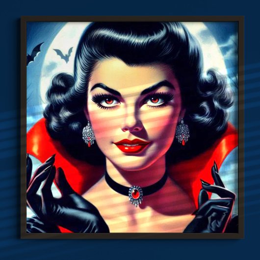 Schattige Vampier Pin-up Poster