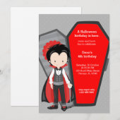 Schattige vampier verjaardag kaart (Voorkant / Achterkant)