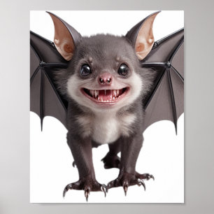 Schattige vampiervleermuis poster