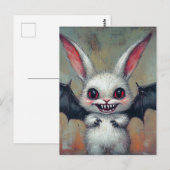 Schattige Vampire Bat Bunny Briefkaart (Voorkant / Achterkant)