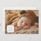 Schattige 'Vanaf Scratch' Label | 4 Foto Geboorte Aankondiging (Voorkant)