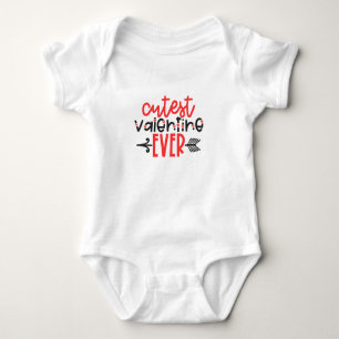 schattige vantine ooit een leuke baby peuter romper