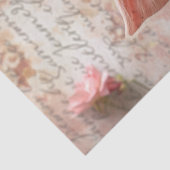 Schattige Varken Blush Pink Flowers Shabby Decoupa Tissuepapier (Detail)