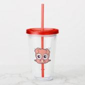 Schattige varken clipart acryl drinkbeker (Voorkant)