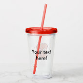 Schattige varken clipart acryl drinkbeker (Achterkant)