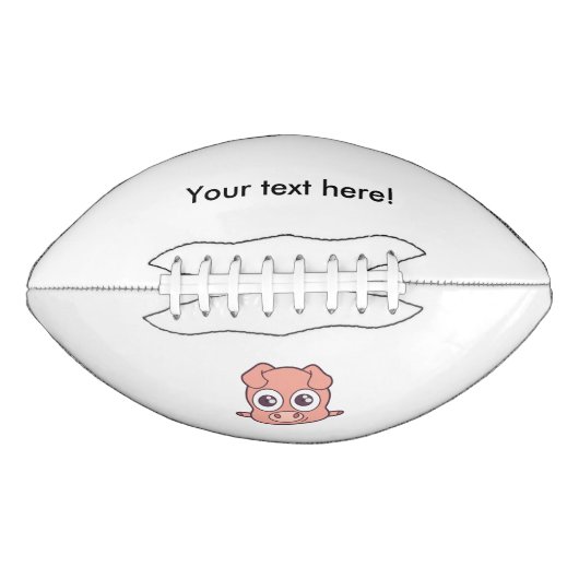 Schattige varken clipart american football (Voorkant)