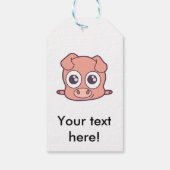 Schattige varken clipart cadeaulabel (Achterkant)