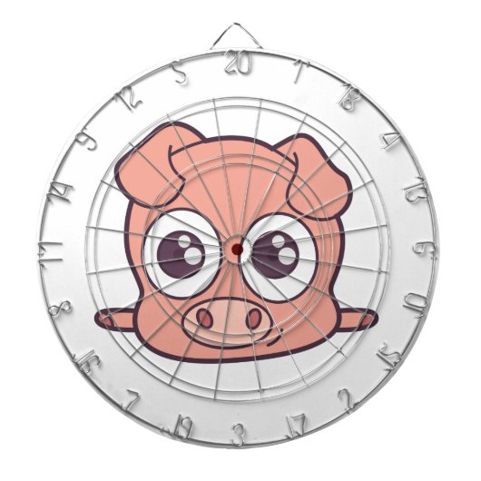 Schattige varken clipart dartbord (Voorkant)