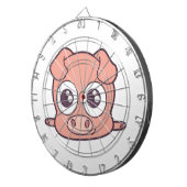 Schattige varken clipart dartbord (Voorkant Rechts)