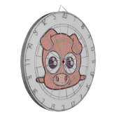 Schattige varken clipart dartbord (Voorkant Links)