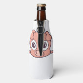 Schattige varken clipart flesjeskoeler (Fles Achterkant)
