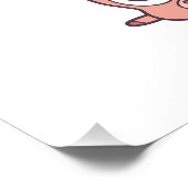 Schattige varken clipart foto afdruk (Hoek)
