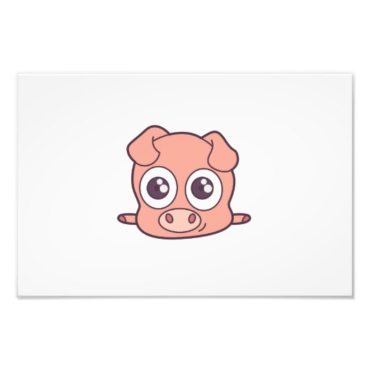 Schattige varken clipart foto afdruk (Voorkant)
