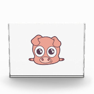 Schattige varken clipart fotoblokken