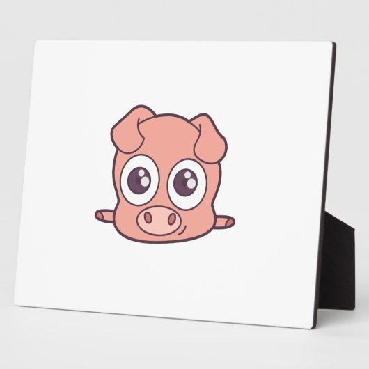 Schattige varken clipart fotoplaat (Zijkant)