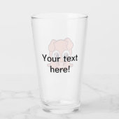 Schattige varken clipart glas (Achterkant)