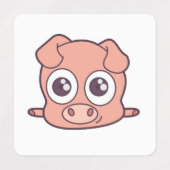 Schattige varken clipart labels (Design 1)
