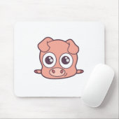 Schattige varken clipart muismat (Met muis)